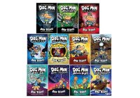 cover of the book All Dav Pilkey Dog man Dogman eleven books including fleas under the sea fighting fantasy