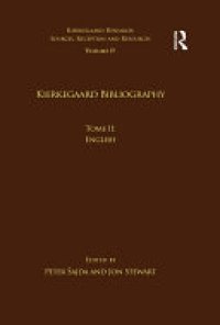 cover of the book Volume 19, Tome II: Kierkegaard Bibliography: English