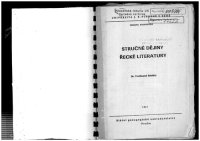 cover of the book Stručné dějiny řecké literatury: určeno pro posl. fak. filozof