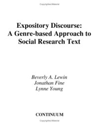 cover of the book Expository Discourse: A Genre-Based Approach to Social Science Research Texts (Open Linguistics)