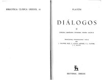 cover of the book Platon - Dialogos II: Gorgias, Menexeno. Eutidemo. Menon. Cratilo (Biblioteca clasica Gredos) (Spanish Edition)