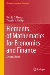 cover of the book Elements of Mathematics for Economics and Finance