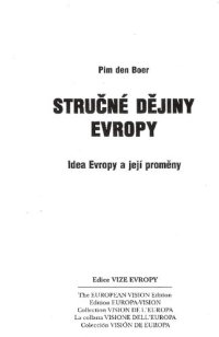 cover of the book Stručné dějiny Evropy: idea Evropy a její proměny