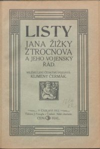 cover of the book Listy Jana Žižky z Trocnova a jeho vojenský řád