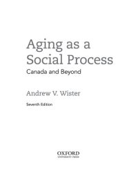 cover of the book Aging as a social process : Canada and Beyond