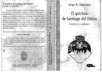 cover of the book El quichua de Santiago del Estero (familia quechua): Gramática y vocabulario