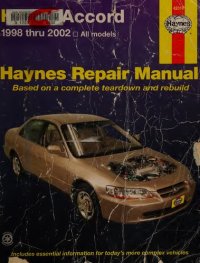 cover of the book Haynes Honda Accord 1998 thru 2002 Automotive Repair Manual
