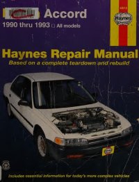cover of the book Haynes Honda Accord 1990 thru 1993 Automotive Repair Manual