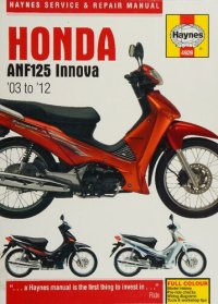 cover of the book Haynes Honda ANF125 Innova Service and Repair Manual