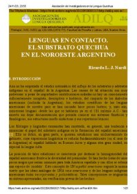 cover of the book Lenguas en contacto : El substrato quechua en el noroeste argentino