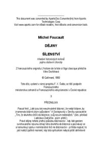 cover of the book Dějiny šílenství v době osvícenství: Hledání historických kořenů pojmu duševní choroby