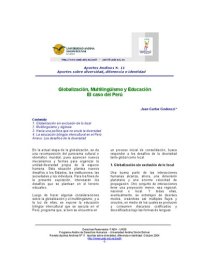 cover of the book Globalización, multilingüismo y educación : el caso del Perú