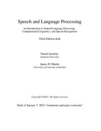 cover of the book Speech and Language Processing