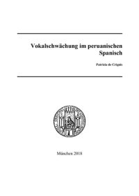 cover of the book Vokalschwächung im peruanischen Spanisch