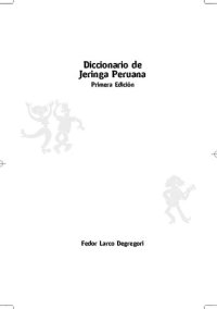 cover of the book Diccionario de jeringa peruana