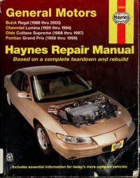cover of the book Haynes General Motors Buick Regal, Lumina, Olds Cutlass Automotive Workshop Manual