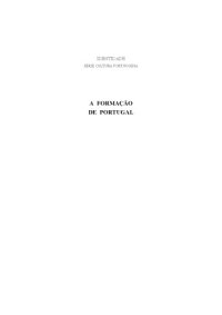 cover of the book A formacao de Portugal