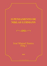 cover of the book O Pensamento de Niklas Luhmann