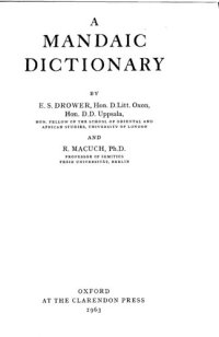 cover of the book A Mandaic dictionary