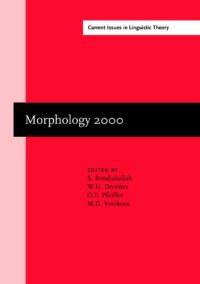 cover of the book Morphology 2000: Selected papers from the 9th Morphology Meeting, Vienna, 24–28 February 2000