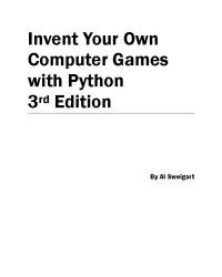 cover of the book Invent Your Own Computer Games with Python