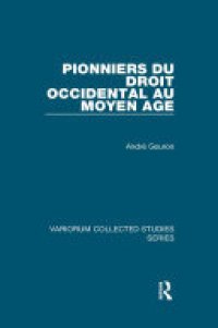 cover of the book Pionniers du droit occidental au Moyen Age