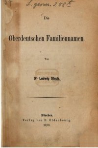 cover of the book Die oberdeutschen Familiennamen