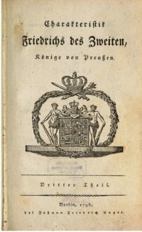 cover of the book Charakteristik Friedrichs des Zweiten, Königs von Preußen