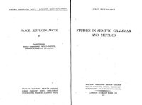 cover of the book Studies In Semitic Grammar and Metrics