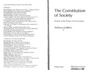 cover of the book The Constitution of Society: Outline of the Theory of Structuration