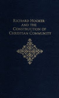 cover of the book Richard Hooker and the Construction of Christian Community