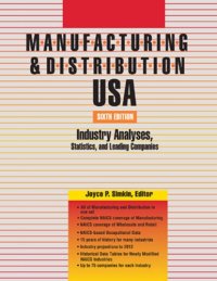 cover of the book Manufacturing & Distribution USA: Industry Analyses, Statistics and Leading Companies (Manufacturing and Distribution USA)