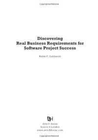 cover of the book Discovering Real Business Requirements for Software Project Success (Computing Library)