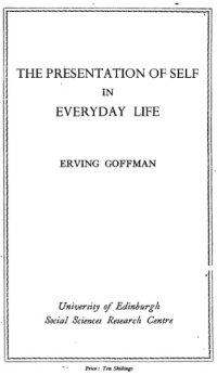 cover of the book The Presentation of Self in Everyday Life