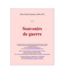 cover of the book Souvenirs de guerre