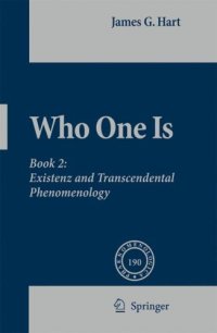 cover of the book Who One Is: Existenz and Transcendental Phenomenology