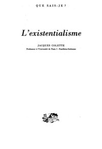 cover of the book L'existentialisme