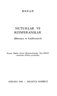 cover of the book Nutuklar ve Konferanslar