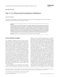 cover of the book The A–Z of bacterial translation inhibitors