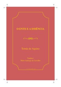 cover of the book O Ente e a Essencia