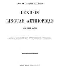 cover of the book Lexicon linguae aethiopicae cum indice latino. (1970 Reprint of 1865 edition)