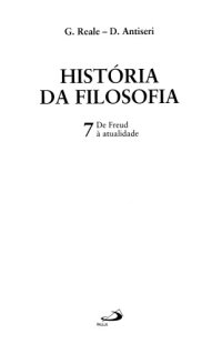 cover of the book Historia da Filosofia, Vol 7 - De Freud a atualidade