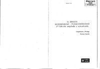 cover of the book El debate modernidad - posmodernidad