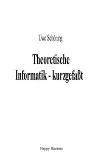 cover of the book Theoretische Informatik - kurzgefaßt