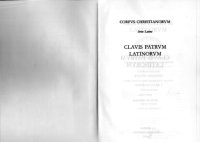 cover of the book Clavis Patrum Latinorum