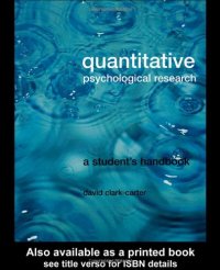 cover of the book Quantitative Psychological Research Textbook: A Student's Handbook