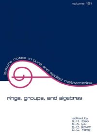 cover of the book Rings, Groups, and Algebras (Lecture Notes in Pure and Applied Mathematics)