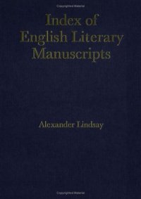 cover of the book Index of English Literary Manuscripts