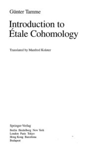 cover of the book Introduction to Etale Cohomology