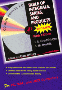 cover of the book Table of Integrals, Series, and Products, Fifth Edition